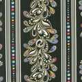 Cat-i-tude 2 - PurrFect Stripe Black Multi Metallic Yardage Primary Image