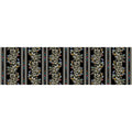 Cat-i-tude 2 - PurrFect Stripe Black Multi Metallic Yardage Alternative View #1