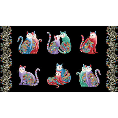 Cat-i-tude 2 - PurrFect Together Picture Black Multi Metallic Panel