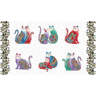Cat-i-tude 2 - PurrFect Together Picture White Multi Metallic Panel
