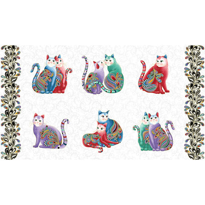 Cat-i-tude 2 - PurrFect Together Picture White Multi Metallic Panel