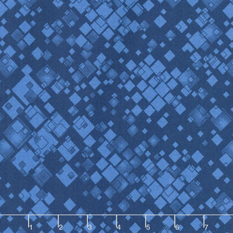 Cat-i-tude 2 - Squarely There Blue Yardage