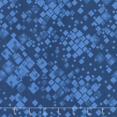 Cat-i-tude 2 - Squarely There Blue Yardage