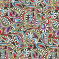 Cat-I-Tude Christmas - Paisley Swirl Black Multi Metallic Yardage