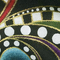 Cat-I-Tude Christmas - Paisley Swirl Black Multi Metallic Yardage