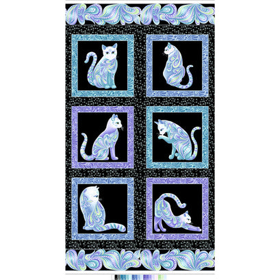 Cat-i-tude - Singing the Blues Black Pearlized Panel