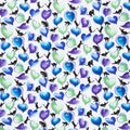 Cat-i-tude - Singing the Blues Hearts and Cats White Pearlized Yardage