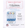Cat Lover Quilt Labels