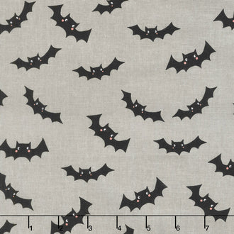 Cats, Bats and Jacks - Bats Gray Glow In The Dark Yardage