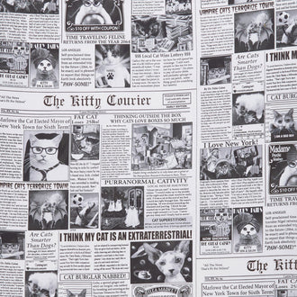 Cats - Cat Burglar Newsprint Yardage