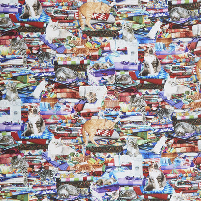 Cats - Cats on Quilts Multi Yardage