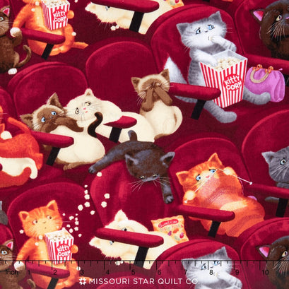 Cats - Scaredy Cats Wine Yardage