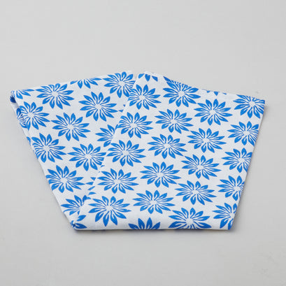 Tea Towel - Blue Flowers on White