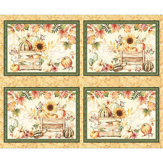 Fall into Autumn - Autumn Placemats Cream Panel
