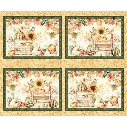 Fall into Autumn - Autumn Placemats Cream Panel