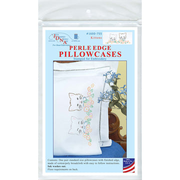 Kittens Embroidery Pillowcase Set Alternative View #2