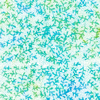 Pin Dot Floral Batiks - Sprig Neutral Yardage