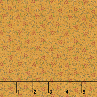 Scraps of Kindness - Starry Vines Mustard Yardage