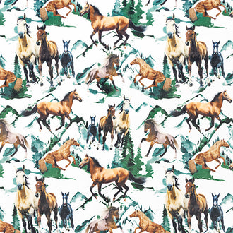 Cuddle® Prints - Wild Horse Basil Digitally Printed Minky Yardage