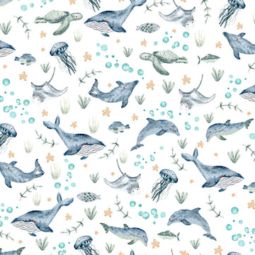 Cuddle® Prints - Under The Sea Multi Digitally Printed Minky Yardage Primary Image