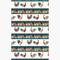 Garden Gate Roosters - Repeating Stripe Multi Yardage Alternative View #1