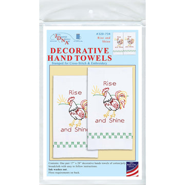 Rise and Shine Embroidery Hand Towel Set Alternative View #2