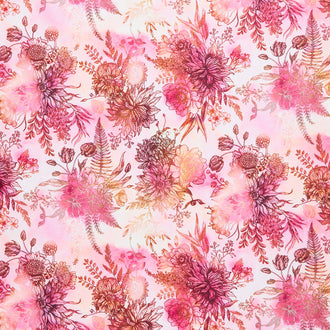 Misty Garden - Floral Dahlia Yardage