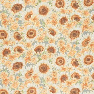Autumn Fields - Flowers Ivory Metallic Yardage