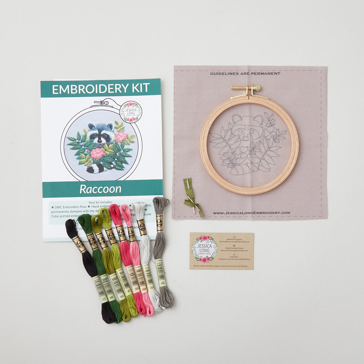 Raccoon Embroidery Kit