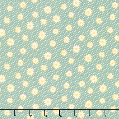 Aunt Grace Calicos - Daisy Green Yardage
