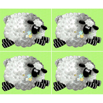 Lewe the Ewe - Sheep Blocks Light Green Panel Primary Image