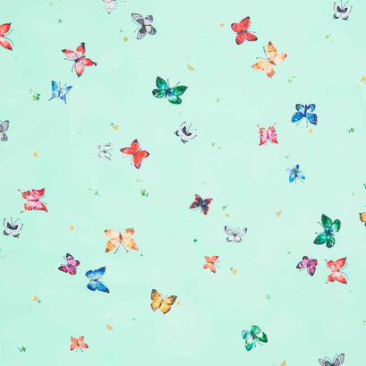 Joyful Meadows - Butterflies Mint Yardage