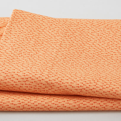 Raindrops - Dots in Rows Orange 3 Yard Cut