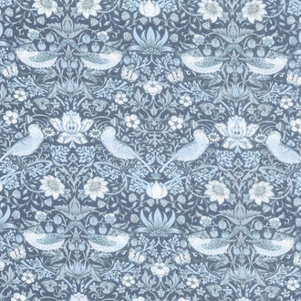 Buttermere - Mini Strawberry Thief Indigo Yardage