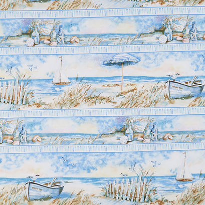 Coastal Sanctuary - Beach Repeating Stripe Multi Yardage
