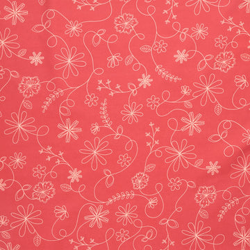 Kimberbell 108" Quilt Backing - Swirl Floral Red Pink Yardage Primary Image