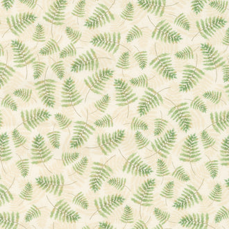 Into The Woods - Outline Ferns Branches Fern Yardage