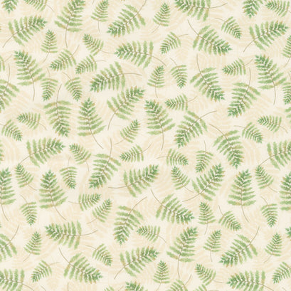 Into The Woods - Outline Ferns Branches Fern Yardage