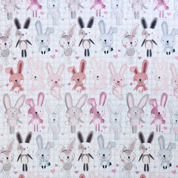 Cuddle® Prints - Wabbit Heart Cedarwood Digitally Printed Yardage Primary Image