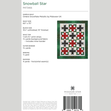 Digital Download - Snowball Star Quilt Pattern by Missouri Star Alternative View #1