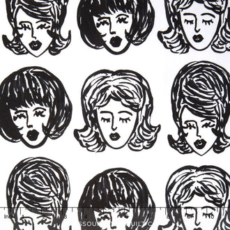 Bouffants and Broken Hearts - Girls White Yardage