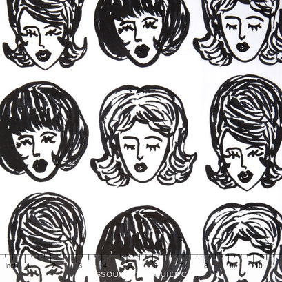Bouffants and Broken Hearts - Girls White Yardage