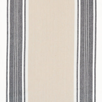 Easy Living Toweling - Wide Stripe Flax Black 18" Wide Toweling Yardage