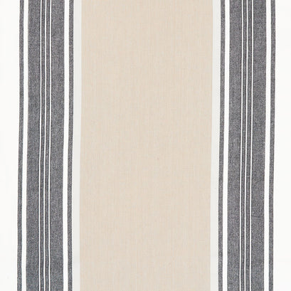 Easy Living Toweling - Wide Stripe Flax Black 18" Wide Toweling Yardage