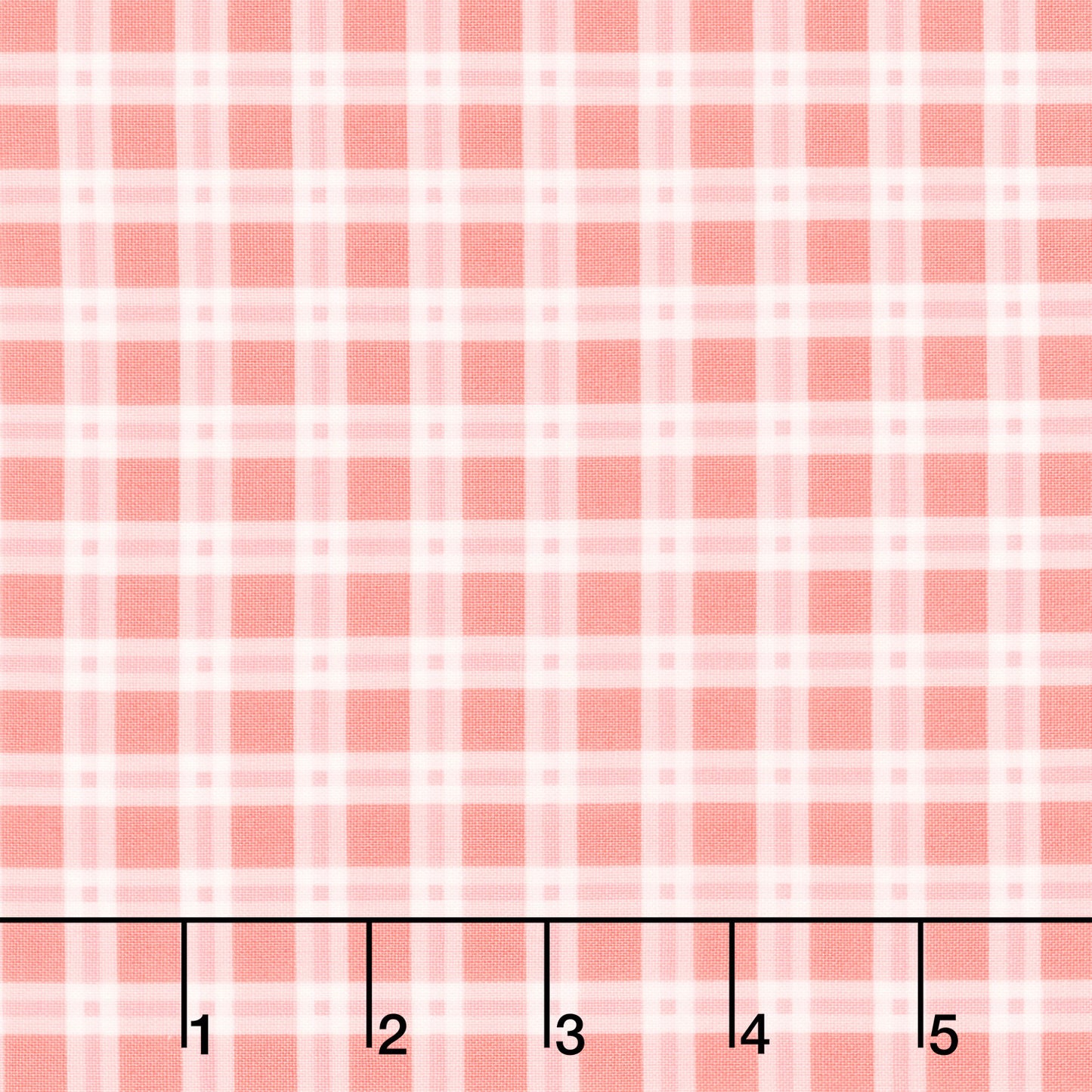 Spring's in Town - Plaid Coral Yardage Primary Image