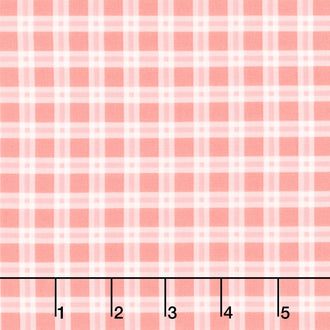 Spring's in Town - Plaid Coral Yardage