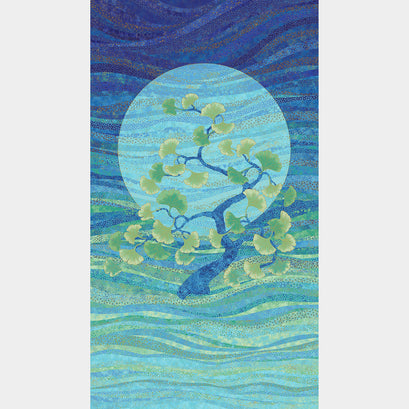 Gingko Garden - Ginkgo Navy Metallic Panel