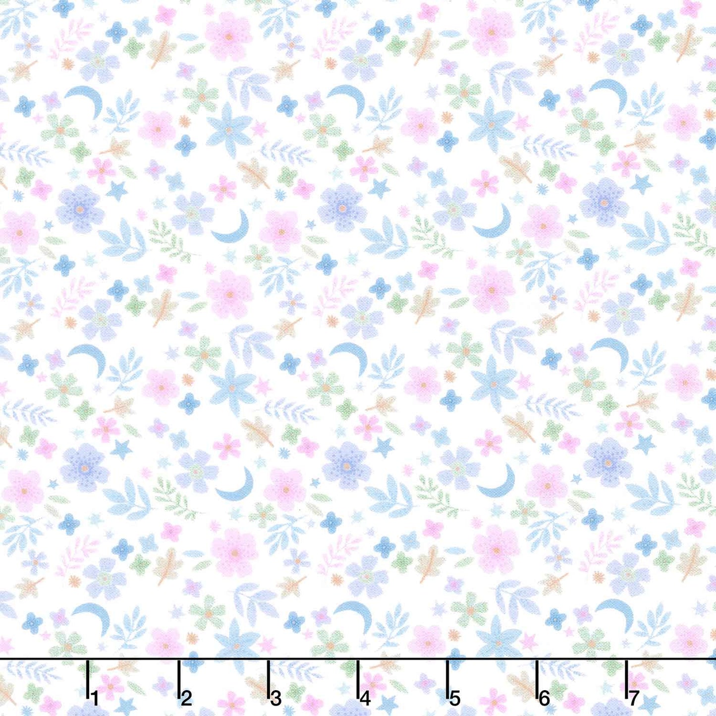 Rebel Knights - Moon Floral White Yardage Primary Image