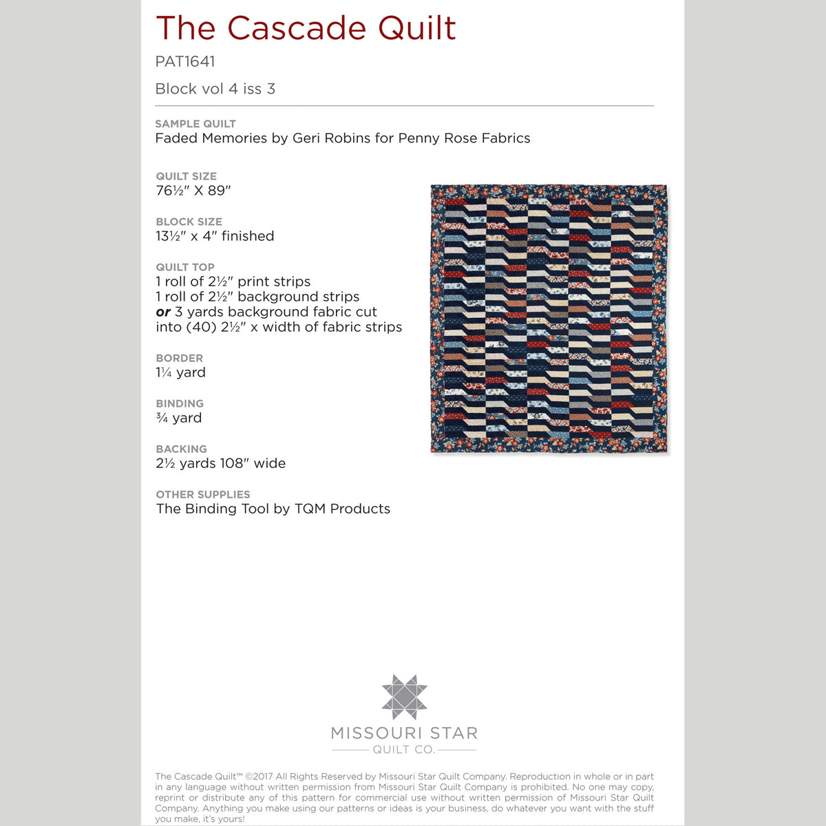 Digital Download - Cascade Pattern by Missouri Star