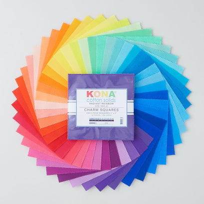 Kona Cotton - Radiant Rainbow Charm Pack